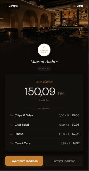 Maison Ambre, facture Nocturne brandée